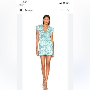 POUPETTE ST BARTH Mila Romper Coral Pink/Red, Size Small